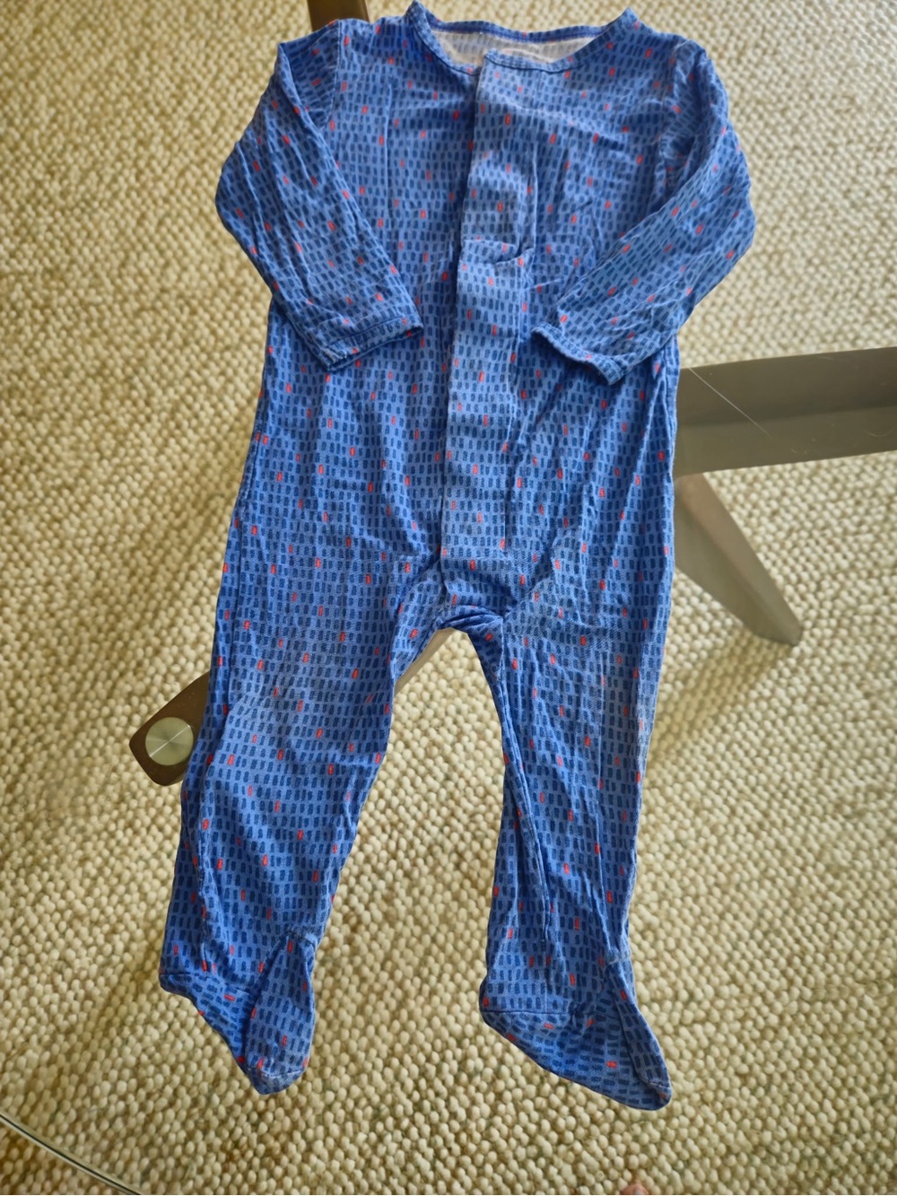 Lot of three 6 - 12 mo. Footed onesies. Magnetic Me and PJ Salvage brands - Picture 2 of 4